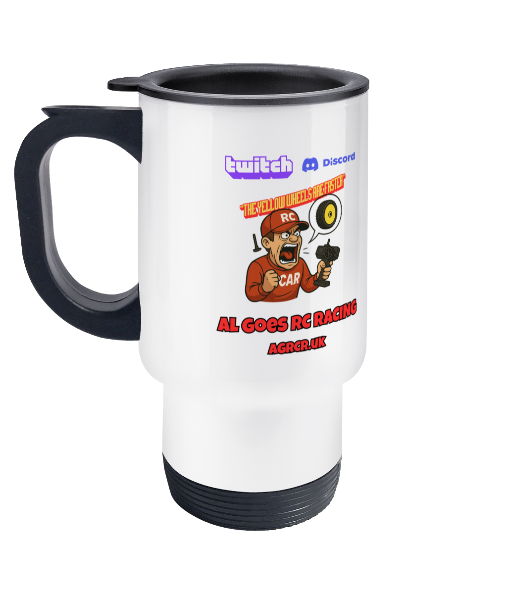 Travel Mug Yellow Wheels Drinkware